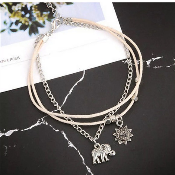 Retro Elephant Sun Pendant Foot Jewelry - Picture 3 of 6